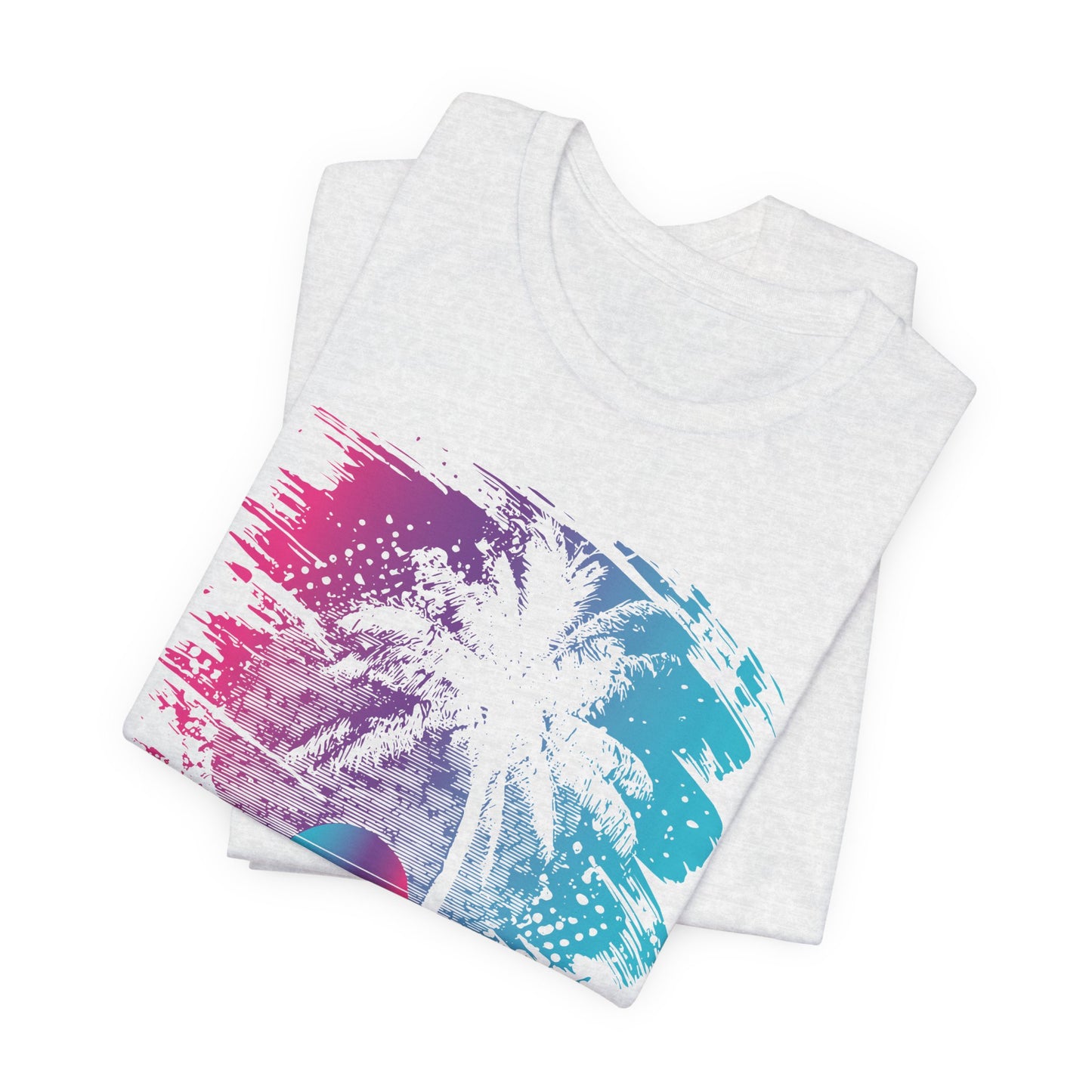 Retro Palm Sunset Tee — Vintage Beach Palm Tree T-Shirt