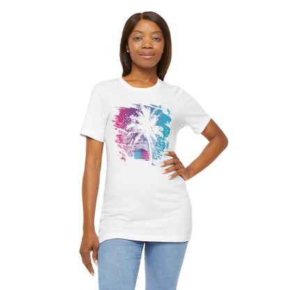 Retro Palm Sunset Tee — Vintage Beach Palm Tree T-Shirt