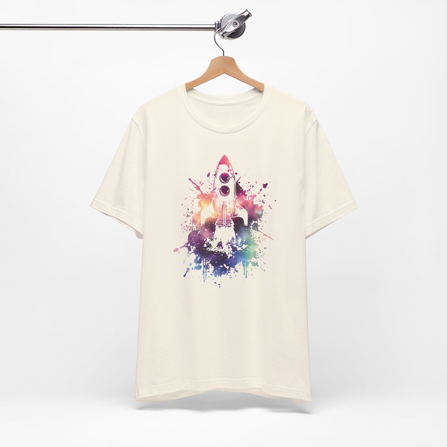Rocket Ship T-Shirt — Colorful Space Launch Graphic Tee