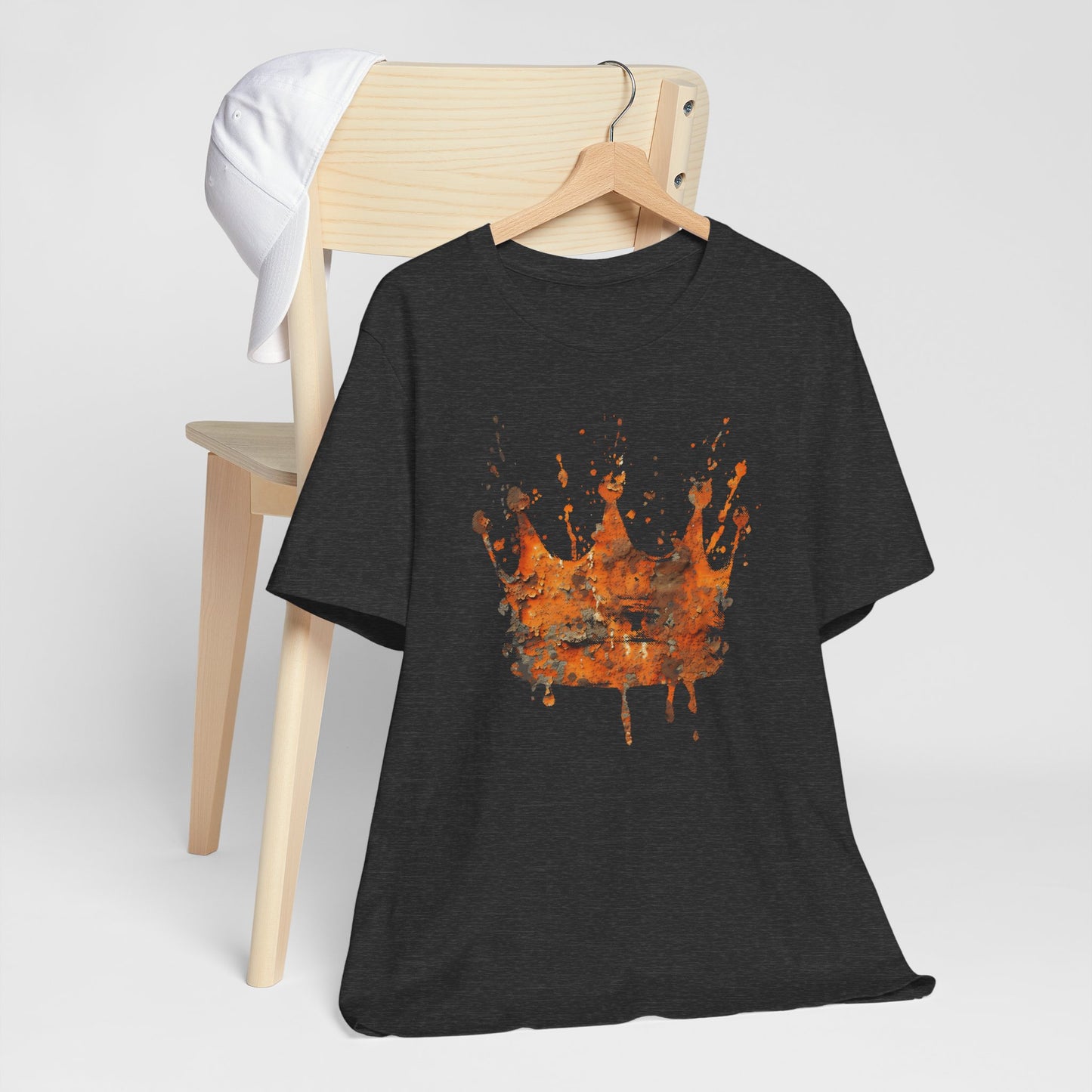 Weathered Kingdom T-Shirt — Watercolor Drip King Crown Graphic Tee