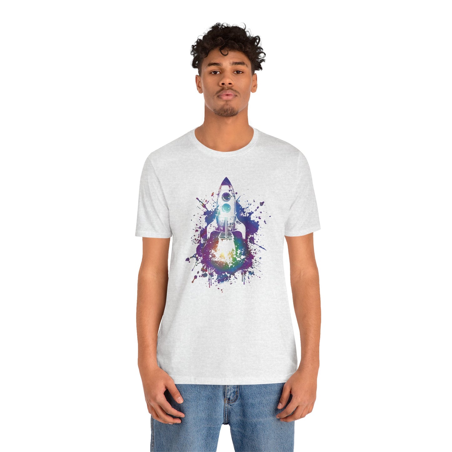 Rocket Ship T-Shirt — Colorful Space Launch Graphic Tee