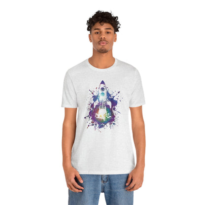 Rocket Ship T-Shirt — Colorful Space Launch Graphic Tee