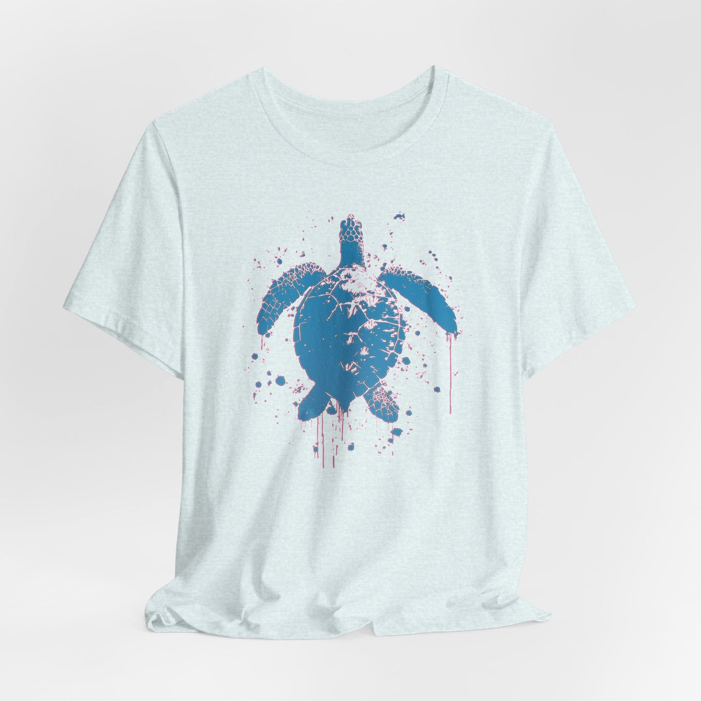 Blue Neon Sea Turtle T-Shirt — Ocean Beach Beachwear Tee