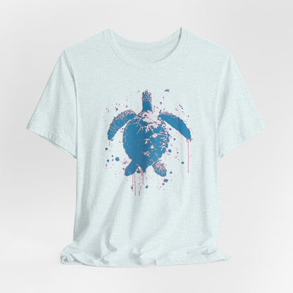 Blue Neon Sea Turtle T-Shirt — Ocean Beach Beachwear Tee