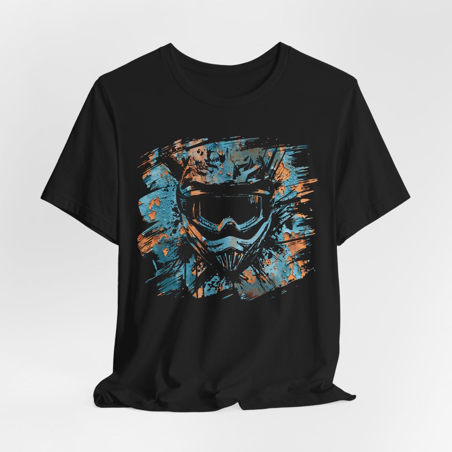 Motorcross Helmet T-Shirt — Distressed Brushstroke Animal Graphic Tee