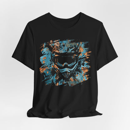 Motorcross Helmet T-Shirt — Distressed Brushstroke Animal Graphic Tee