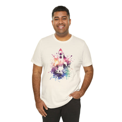 Rocket Ship T-Shirt — Colorful Space Launch Graphic Tee