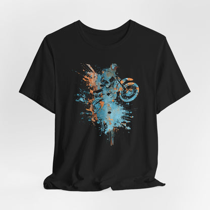 Motocross Splash Graphic Tee — Dirt Bike Rider Art T-Shirt