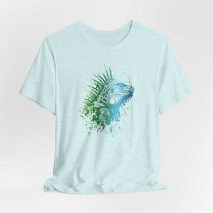 Iguana Splash T‑Shirt — Watercolor Reptile Graphic Tee