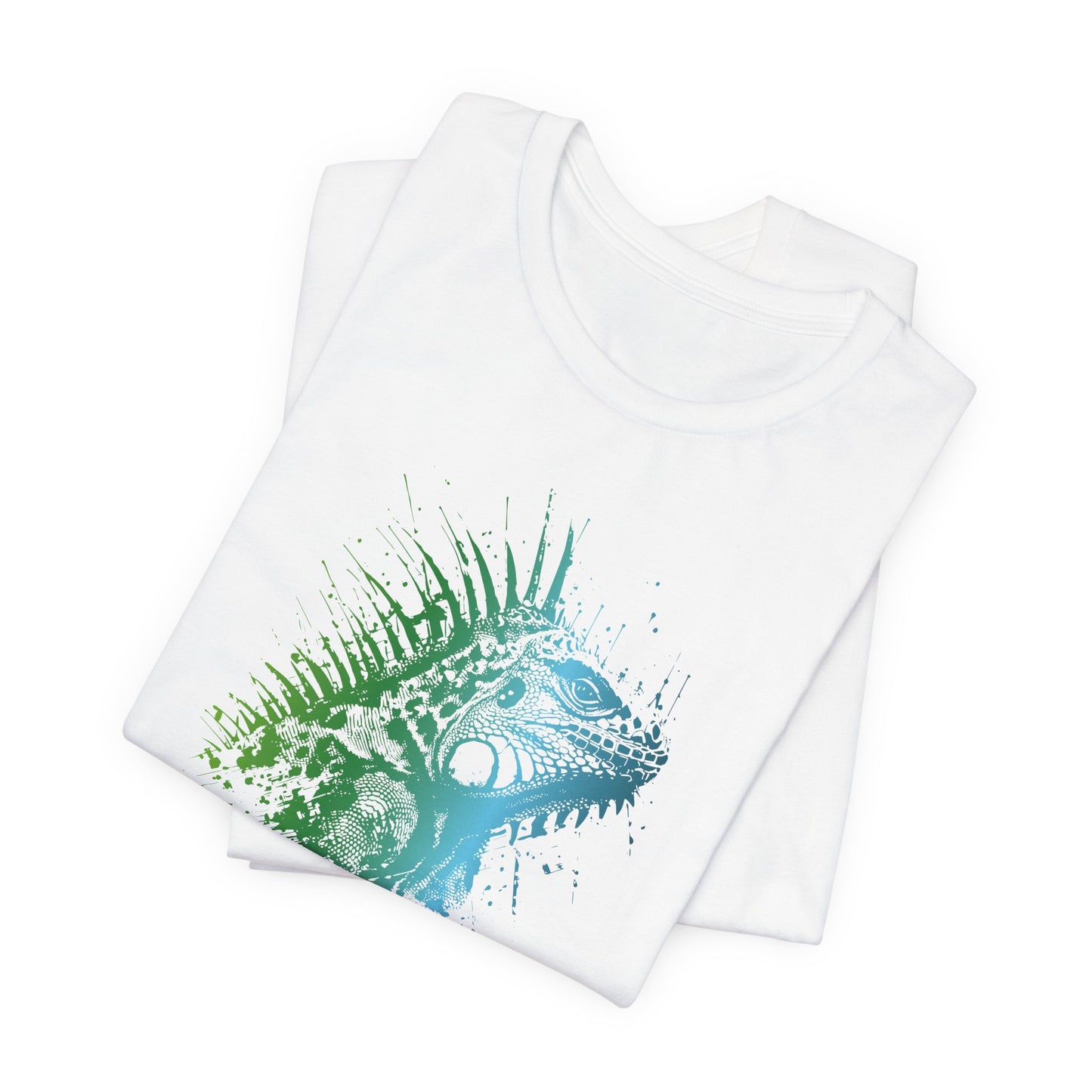 Iguana Splash T‑Shirt — Watercolor Reptile Graphic Tee