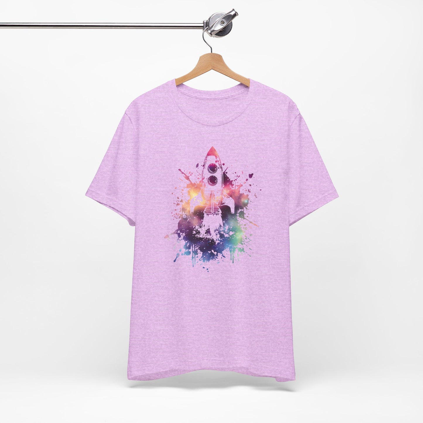Rocket Ship T-Shirt — Colorful Space Launch Graphic Tee