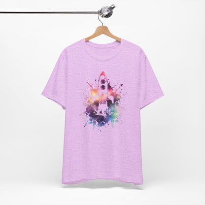 Rocket Ship T-Shirt — Colorful Space Launch Graphic Tee