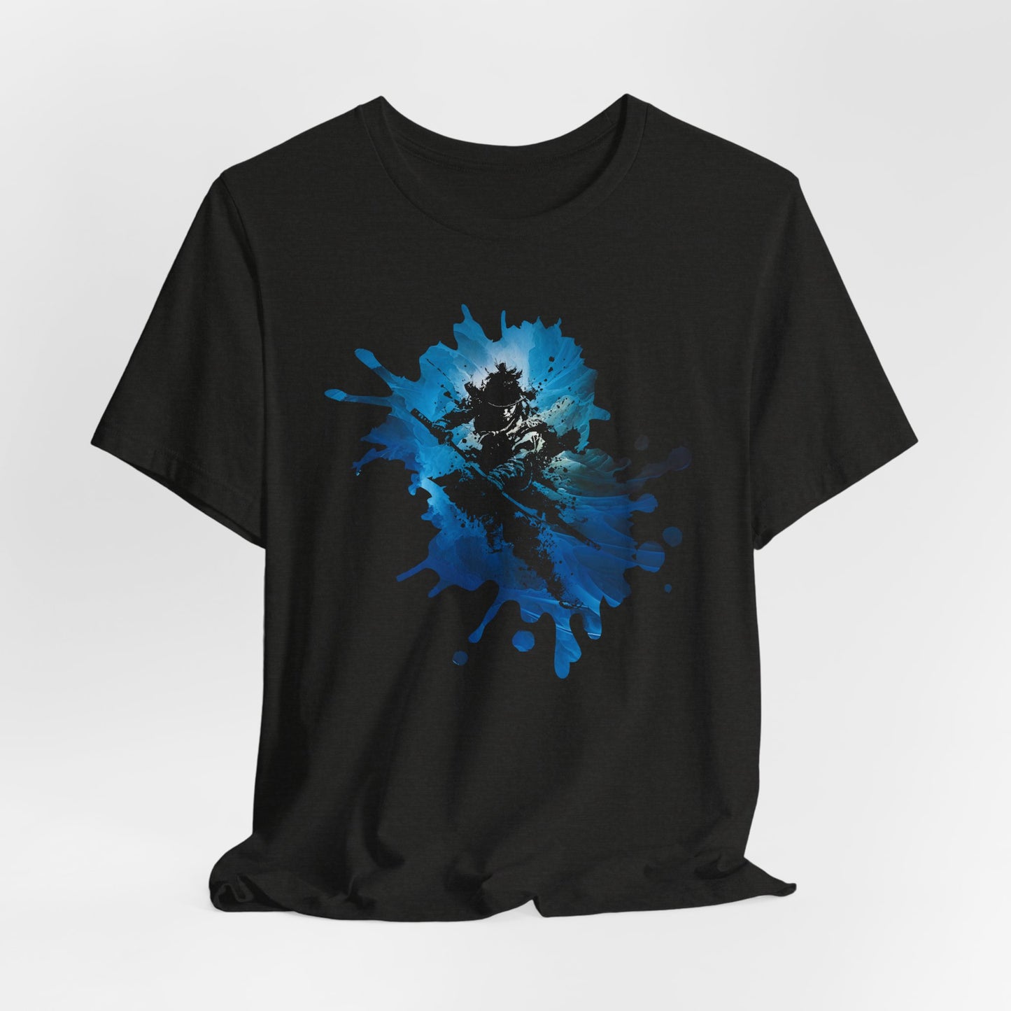 Watercolor Skateboarder T-Shirt — Blue Splash Graphic Tee