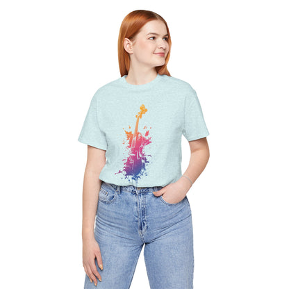 Colorful Violin Splash T-Shirt — Watercolor Musician Tee for Violinists & Music Lovers