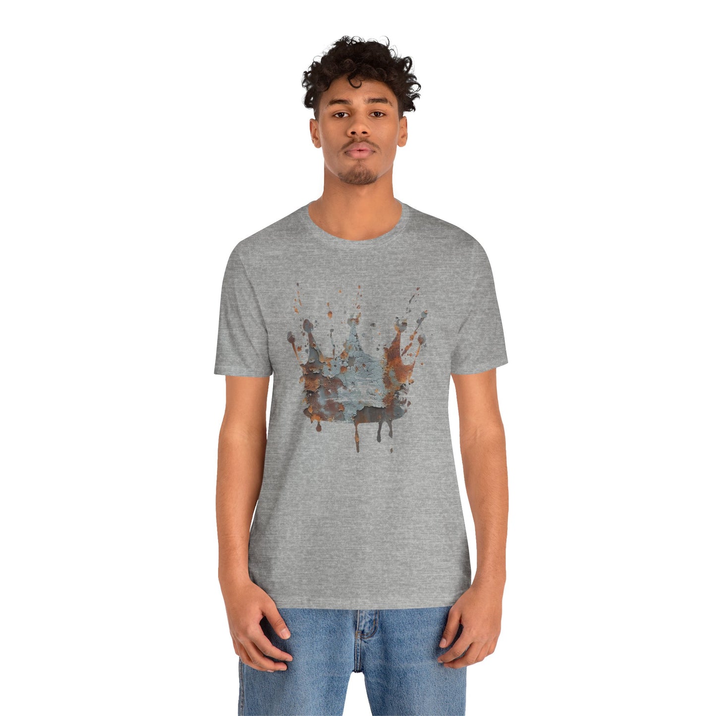 Weathered Kingdom T-Shirt — Watercolor Drip King Crown Graphic Tee