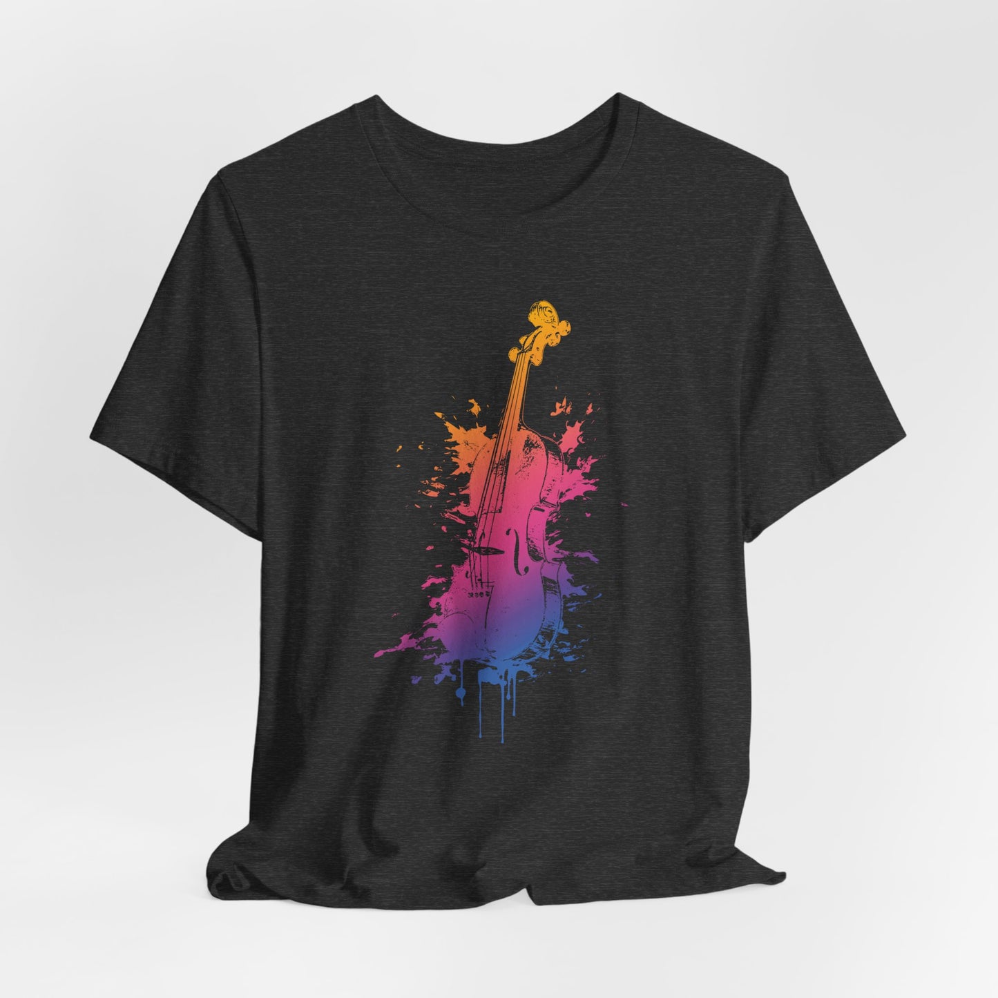 Colorful Violin Splash T-Shirt — Watercolor Musician Tee for Violinists & Music Lovers