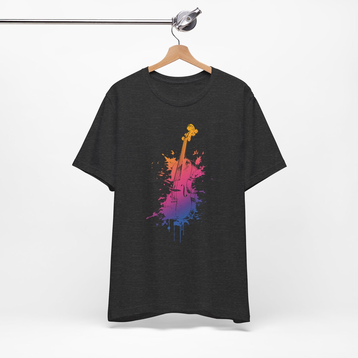 Colorful Violin Splash T-Shirt — Watercolor Musician Tee for Violinists & Music Lovers