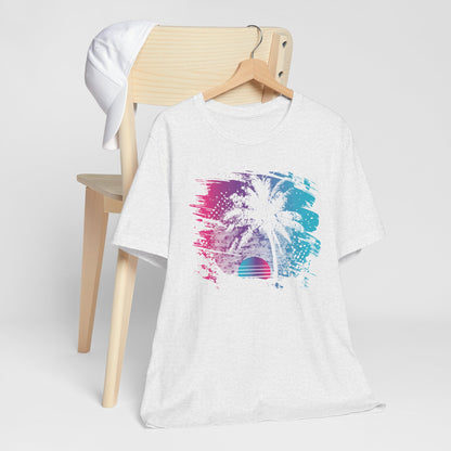 Retro Palm Sunset Tee — Vintage Beach Palm Tree T-Shirt