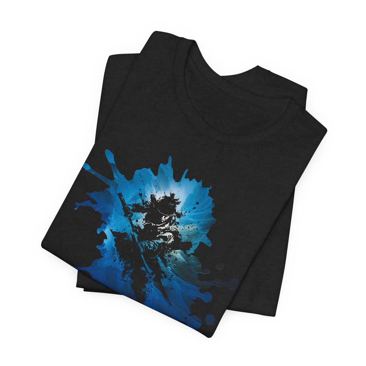 Watercolor Skateboarder T-Shirt — Blue Splash Graphic Tee