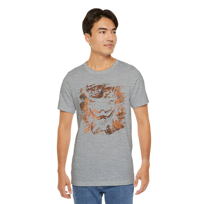 Motorcross Helmet T-Shirt — Distressed Brushstroke Animal Graphic Tee