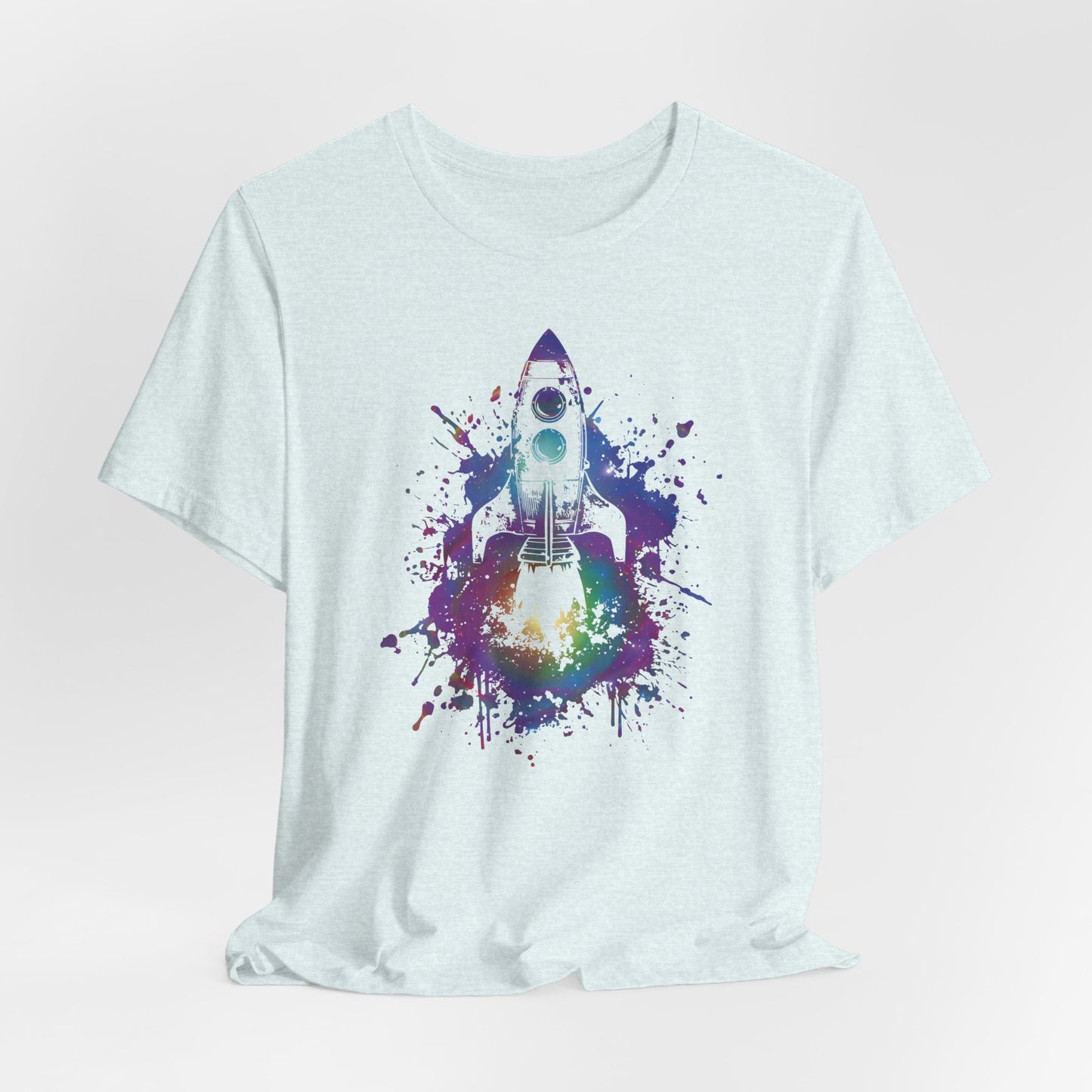 Rocket Ship T-Shirt — Colorful Space Launch Graphic Tee