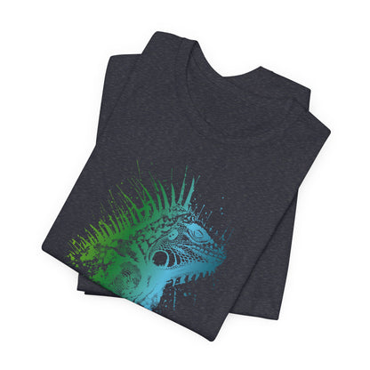 Iguana Splash T‑Shirt — Watercolor Reptile Graphic Tee