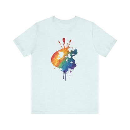 Watercolor Paint Palette T-Shirt — Rainbow Artist Tee