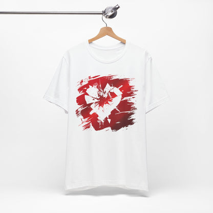 Broken Heart Brushstroke Tee — Distressed Red Heart Graphic Shirt
