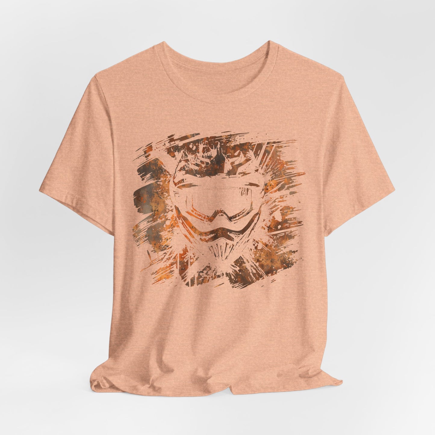 Motorcross Helmet T-Shirt — Distressed Brushstroke Animal Graphic Tee
