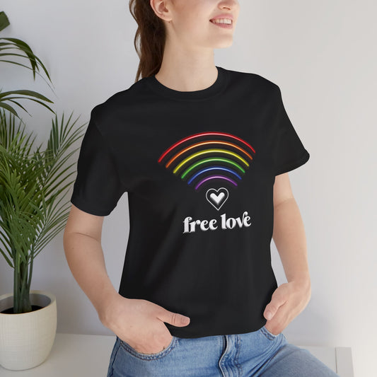 Free Love Rainbow T-Shirt — LGBTQ Pride Tee