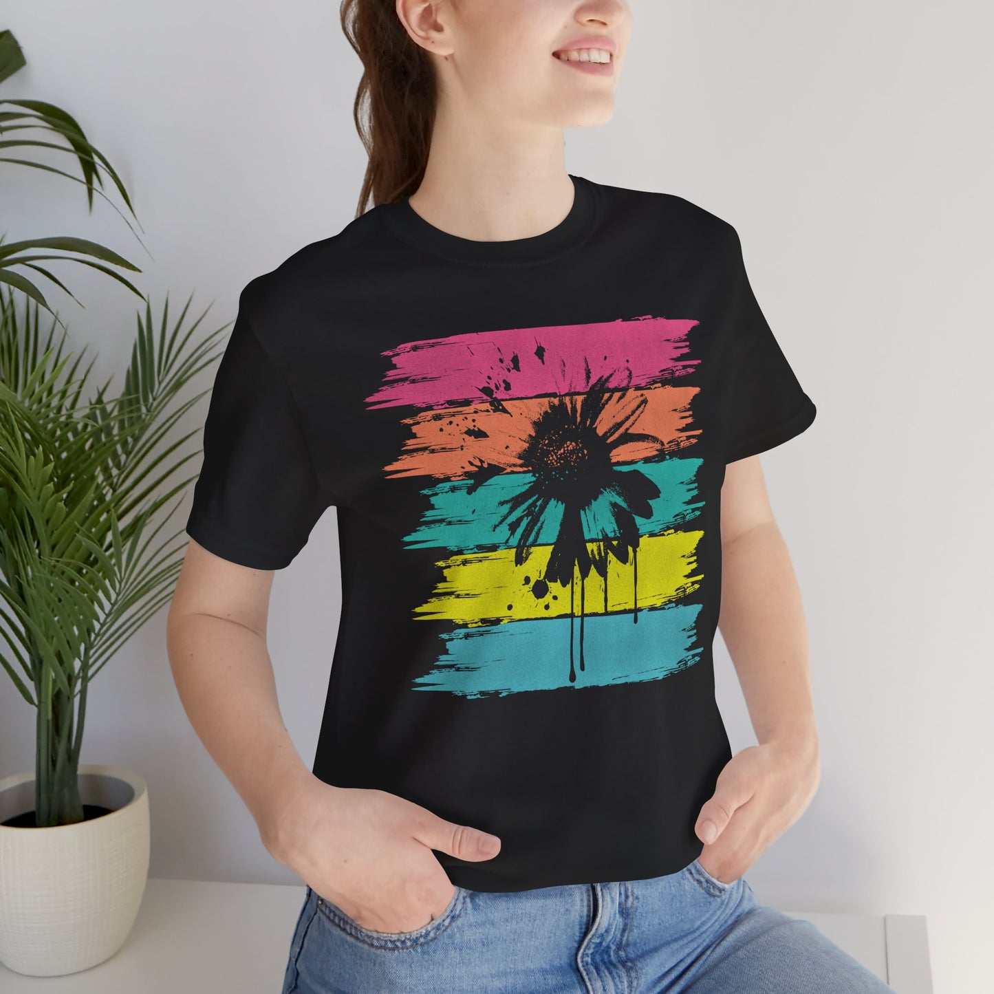 Paint-Splatter Daisy T-Shirt