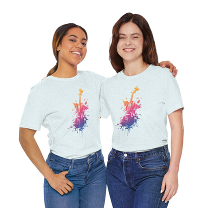 Colorful Violin Splash T-Shirt — Watercolor Musician Tee for Violinists & Music Lovers