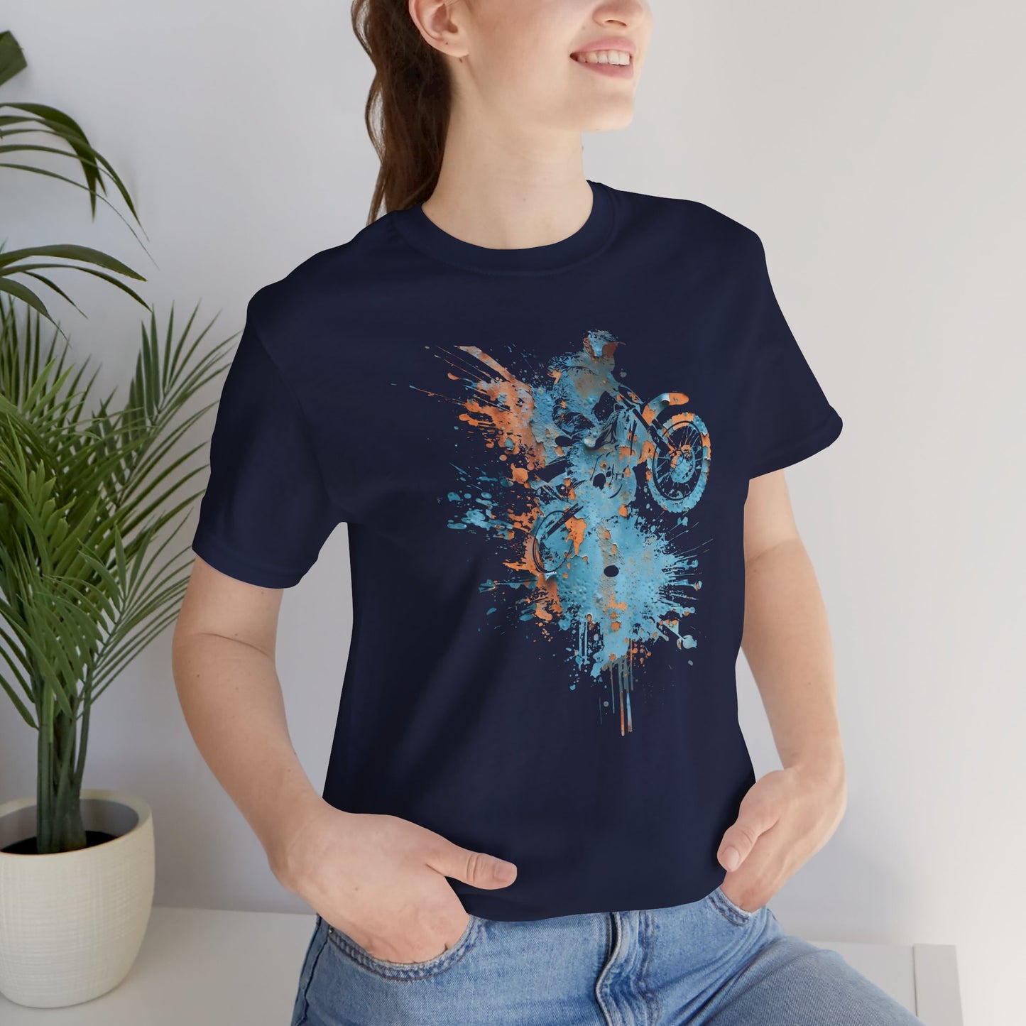 Motocross Splash Graphic Tee — Dirt Bike Rider Art T-Shirt