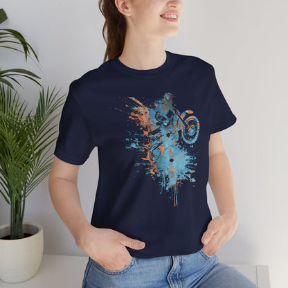 Motocross Splash Graphic Tee — Dirt Bike Rider Art T-Shirt