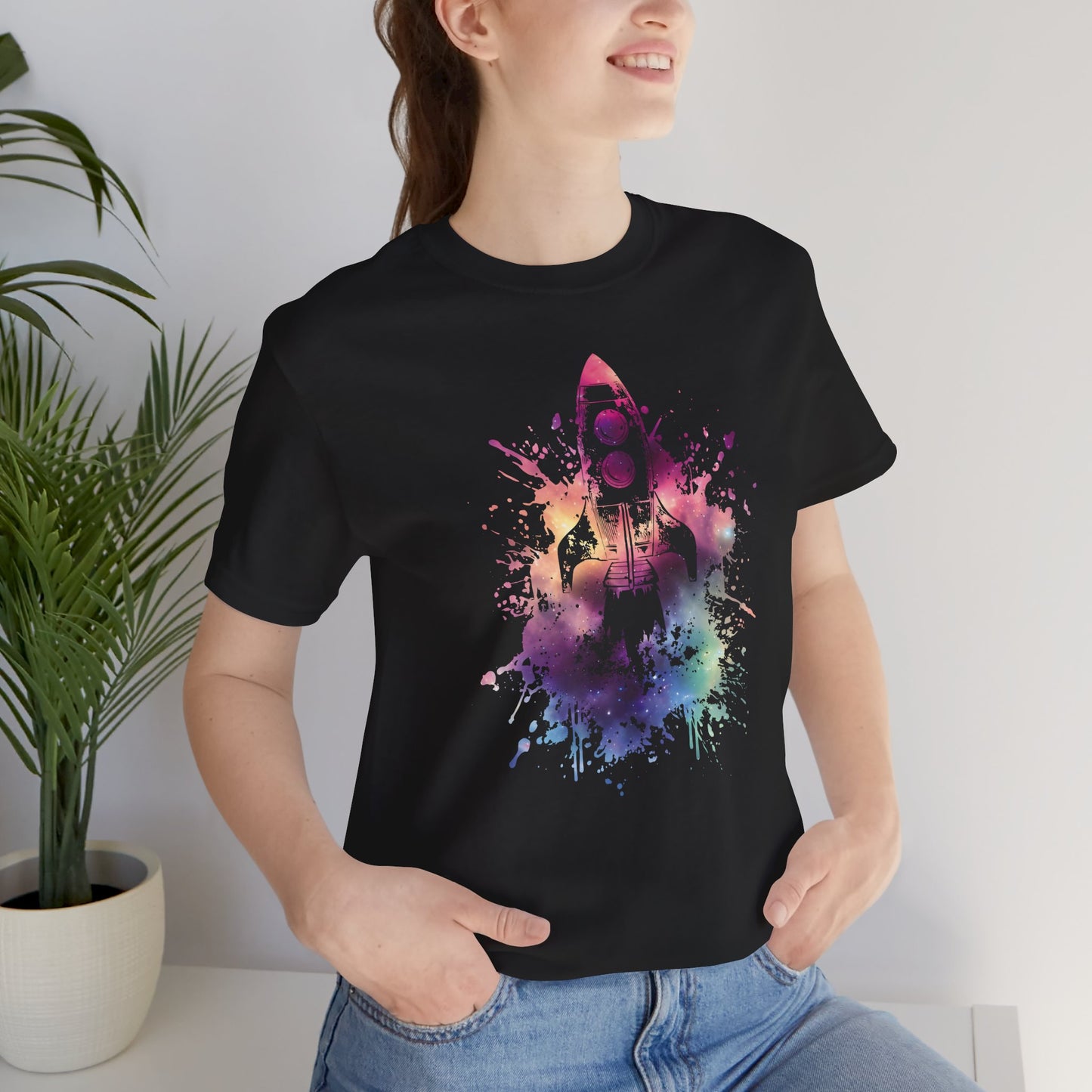 Rocket Ship T-Shirt — Colorful Space Launch Graphic Tee