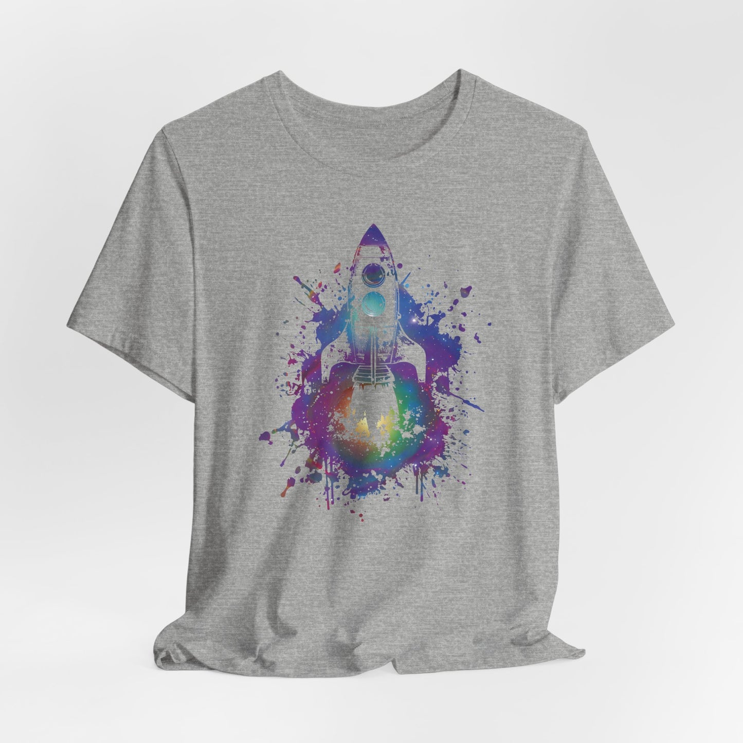 Rocket Ship T-Shirt — Colorful Space Launch Graphic Tee