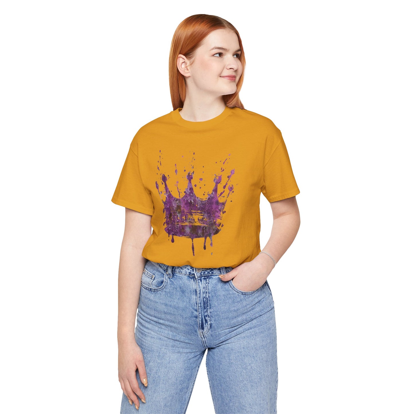 Weathered Kingdom T-Shirt — Watercolor Drip King Crown Graphic Tee
