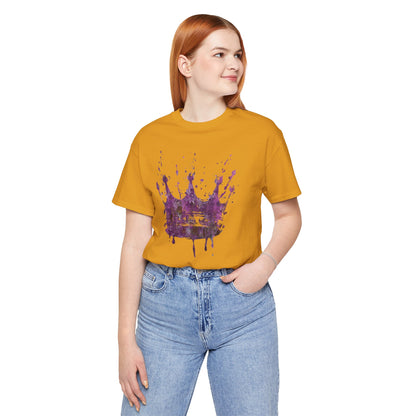 Weathered Kingdom T-Shirt — Watercolor Drip King Crown Graphic Tee