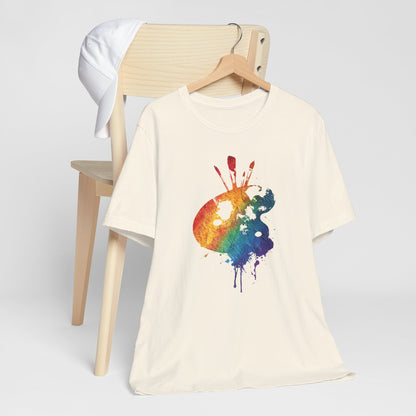 Watercolor Paint Palette T-Shirt — Rainbow Artist Tee