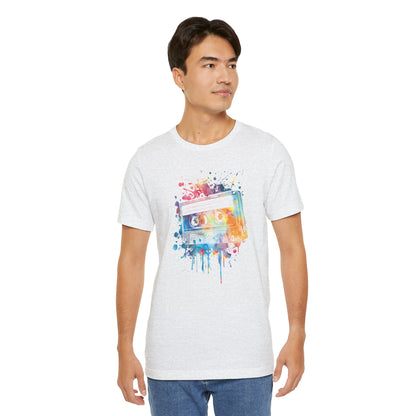Retro Watercolor Cassette Tape T-Shirt — Vintage Music Tee