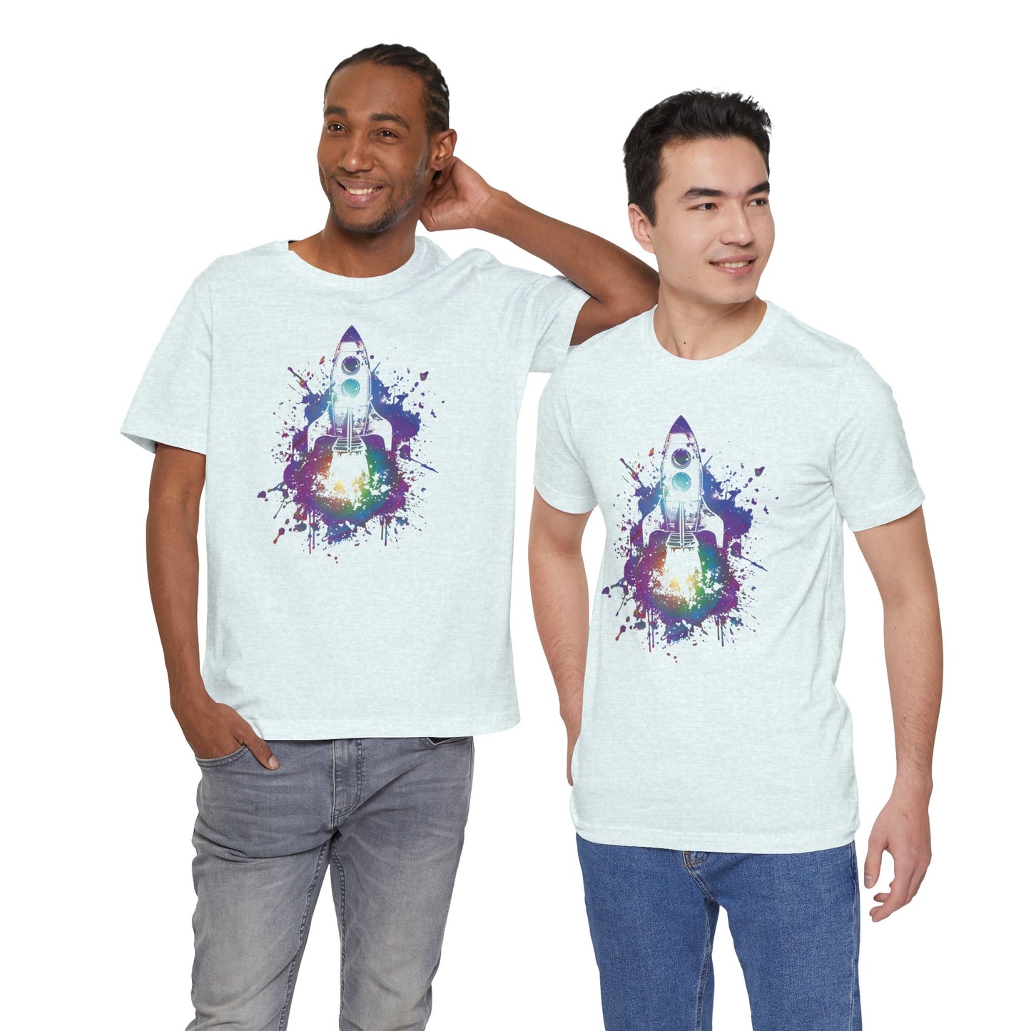 Rocket Ship T-Shirt — Colorful Space Launch Graphic Tee