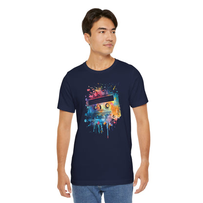 Retro Watercolor Cassette Tape T-Shirt — Vintage Music Tee