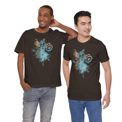 Motocross Splash Graphic Tee — Dirt Bike Rider Art T-Shirt