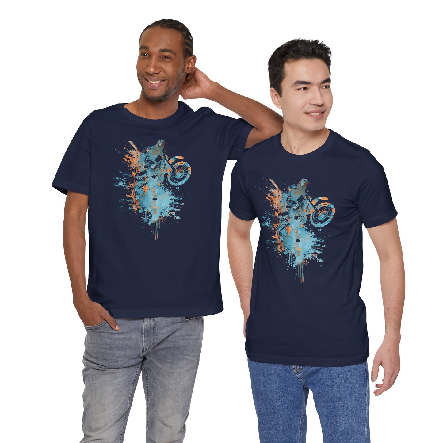 Motocross Splash Graphic Tee — Dirt Bike Rider Art T-Shirt