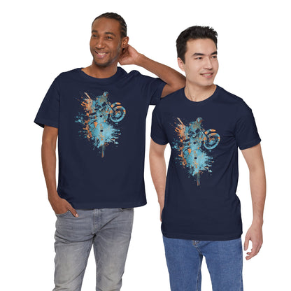 Motocross Splash Graphic Tee — Dirt Bike Rider Art T-Shirt