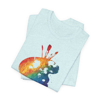 Watercolor Paint Palette T-Shirt — Rainbow Artist Tee
