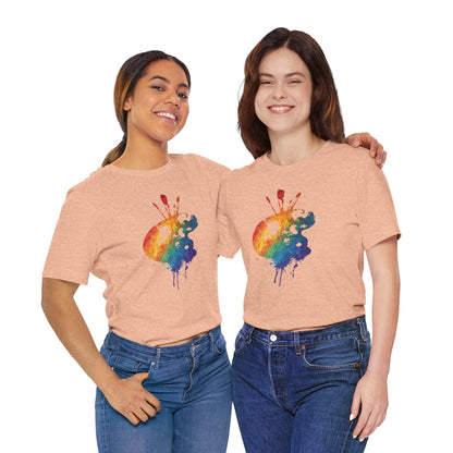 Watercolor Paint Palette T-Shirt — Rainbow Artist Tee