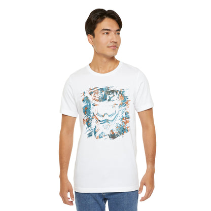 Motorcross Helmet T-Shirt — Distressed Brushstroke Animal Graphic Tee