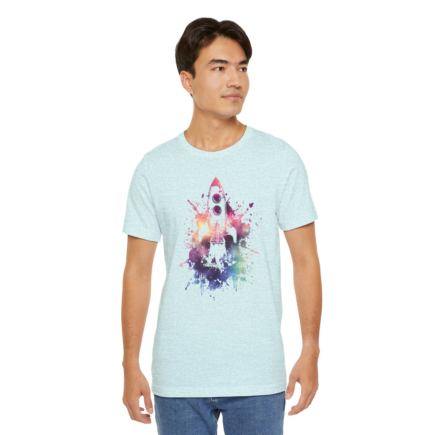 Rocket Ship T-Shirt — Colorful Space Launch Graphic Tee