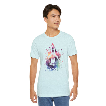 Rocket Ship T-Shirt — Colorful Space Launch Graphic Tee